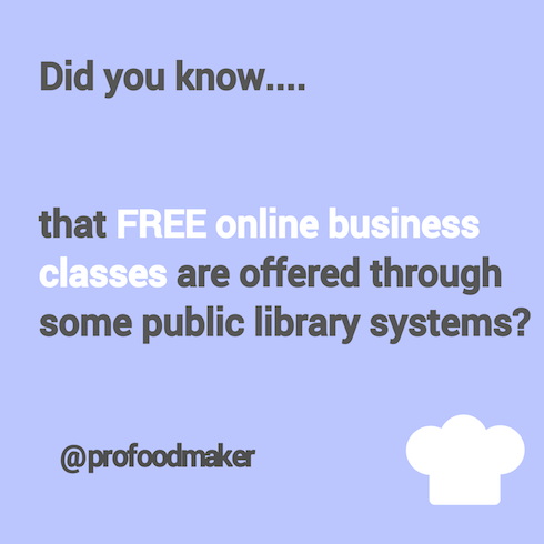 Free online business classes at your public library