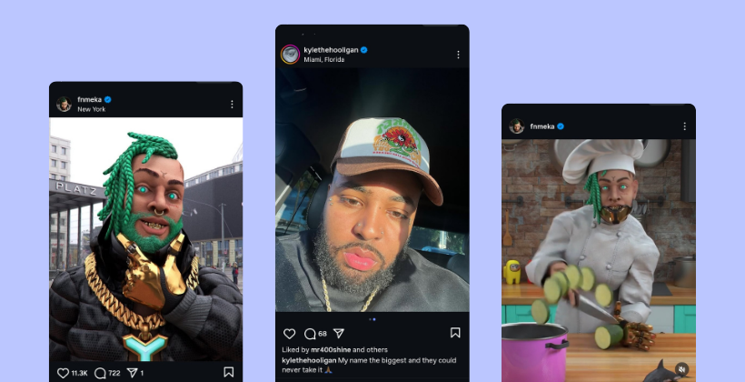 FN Meka and Kyle the Hooligan screenshots from their Instagram accounts