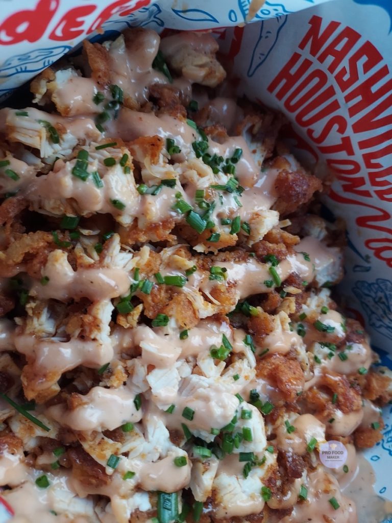 Loaded chicken fries from Mico's Hot Chicken