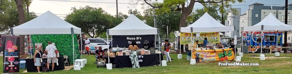 Vendors at the Houston Creole Heritage Festival in Emancipation Park in Third Ward.