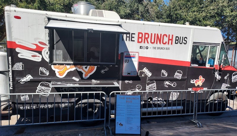 Food truck cost. The Brunch Bus food truck in Houston, TX. Menu is displayed in front.