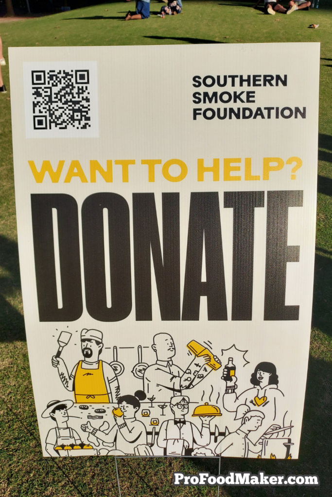 Southern Smoke Foundation. Want to help? Donate. One of the signs at the Southern Smoke Festival 2023.