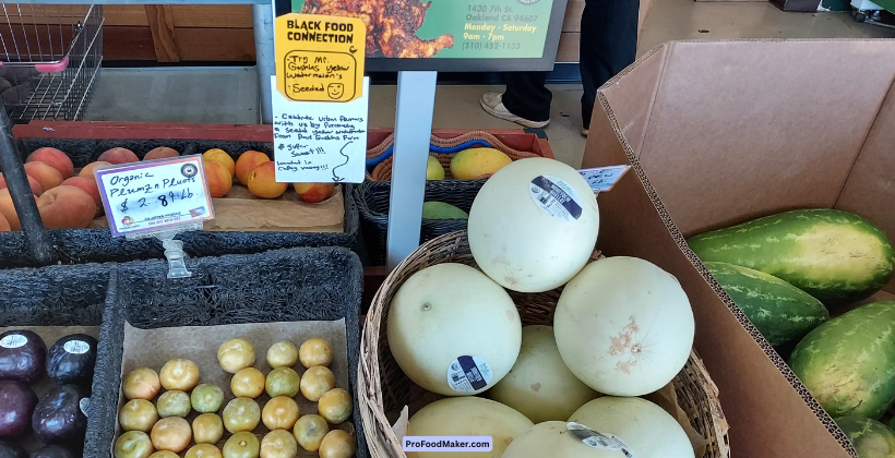 Produce from a Black farmer in California, Mr. Gaskins.