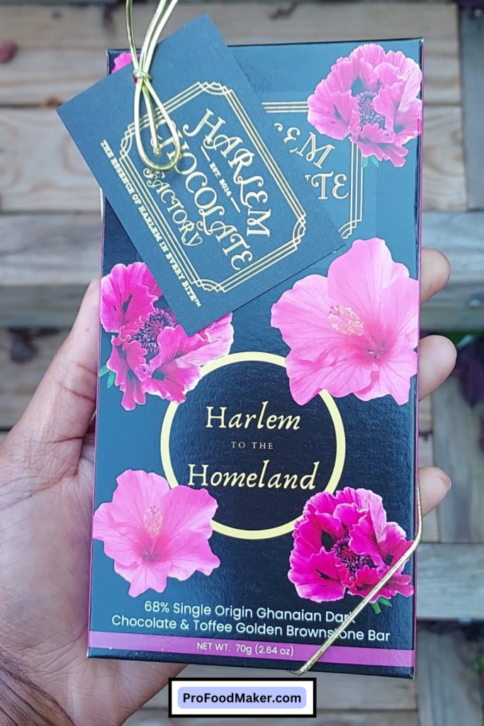 Harlem Chocolate Factory Ghanaian dark chocolate & toffee bar