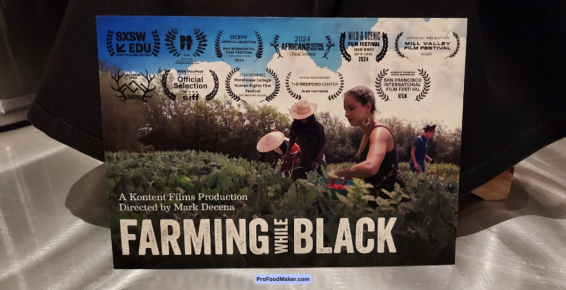 Leah Penniman of Soul Fire Farm on the film's flyer