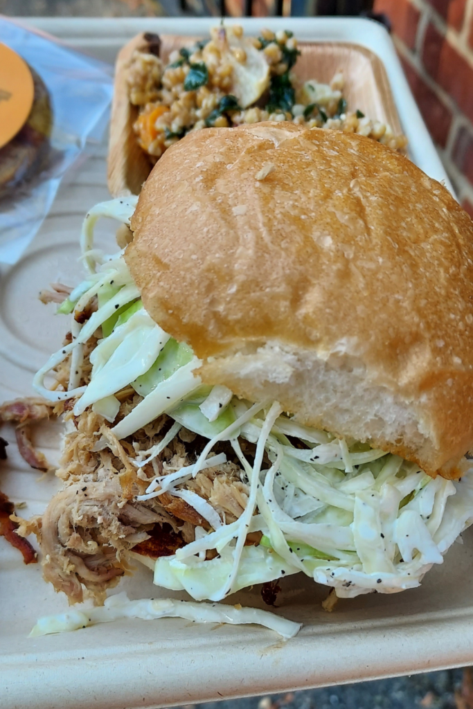 longleaf swine pulled pork sandwich