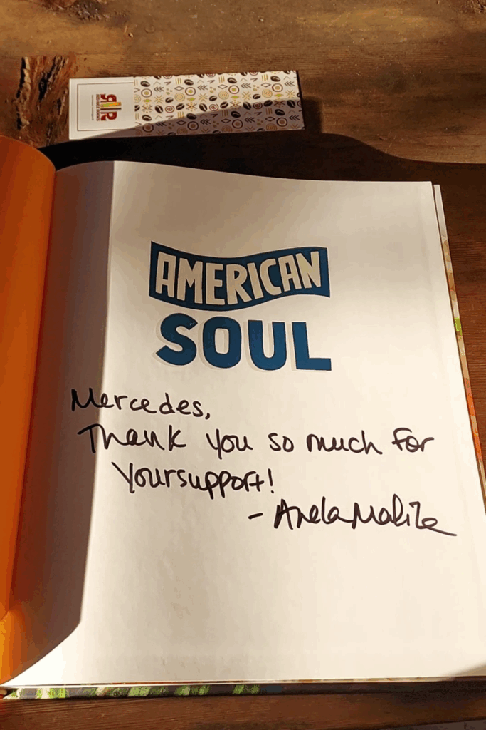 American Soul by Anela Malik. This is a signed copy on the inside of the cover.