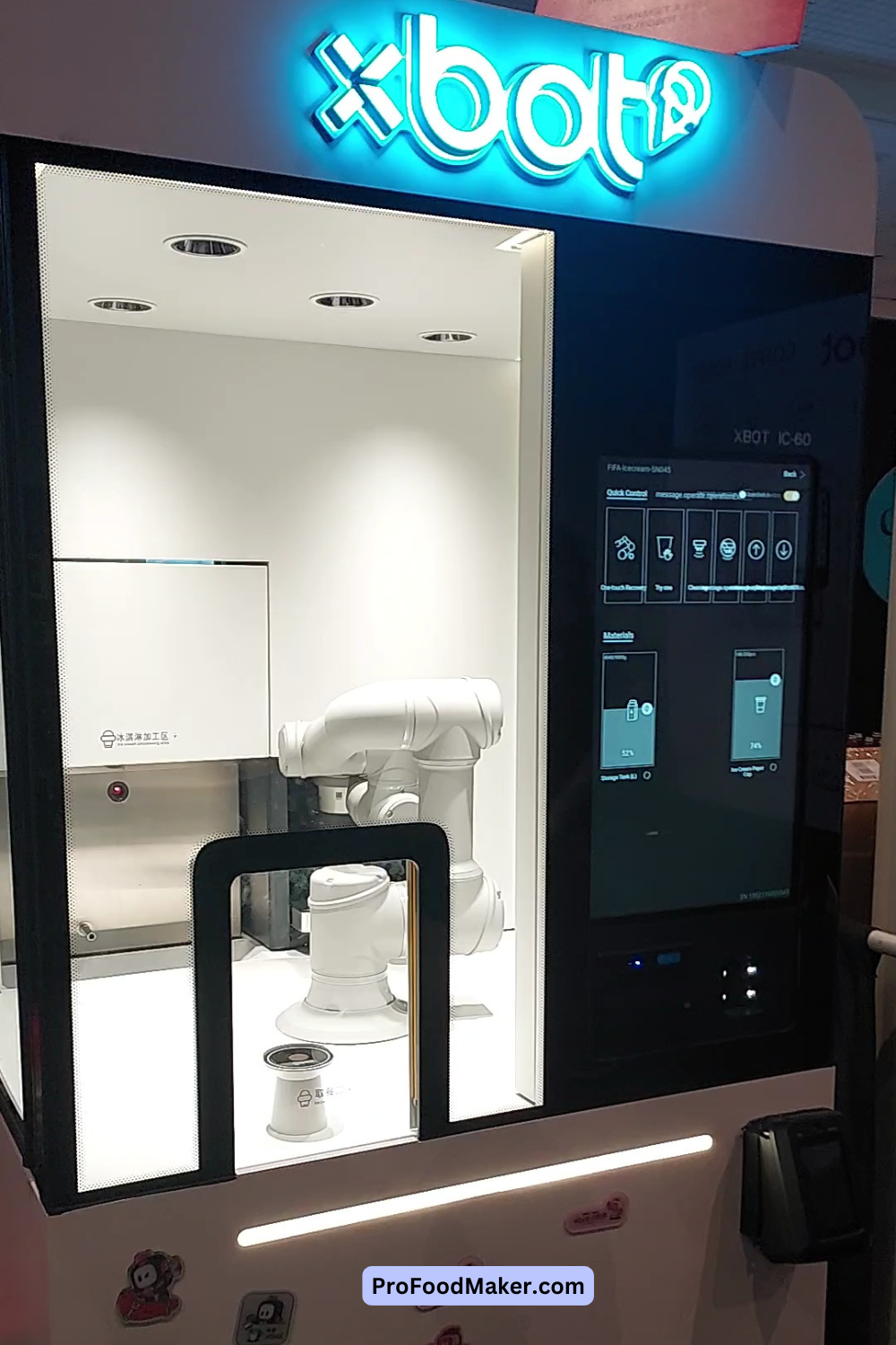 xbot coffee robot and ice cream robot