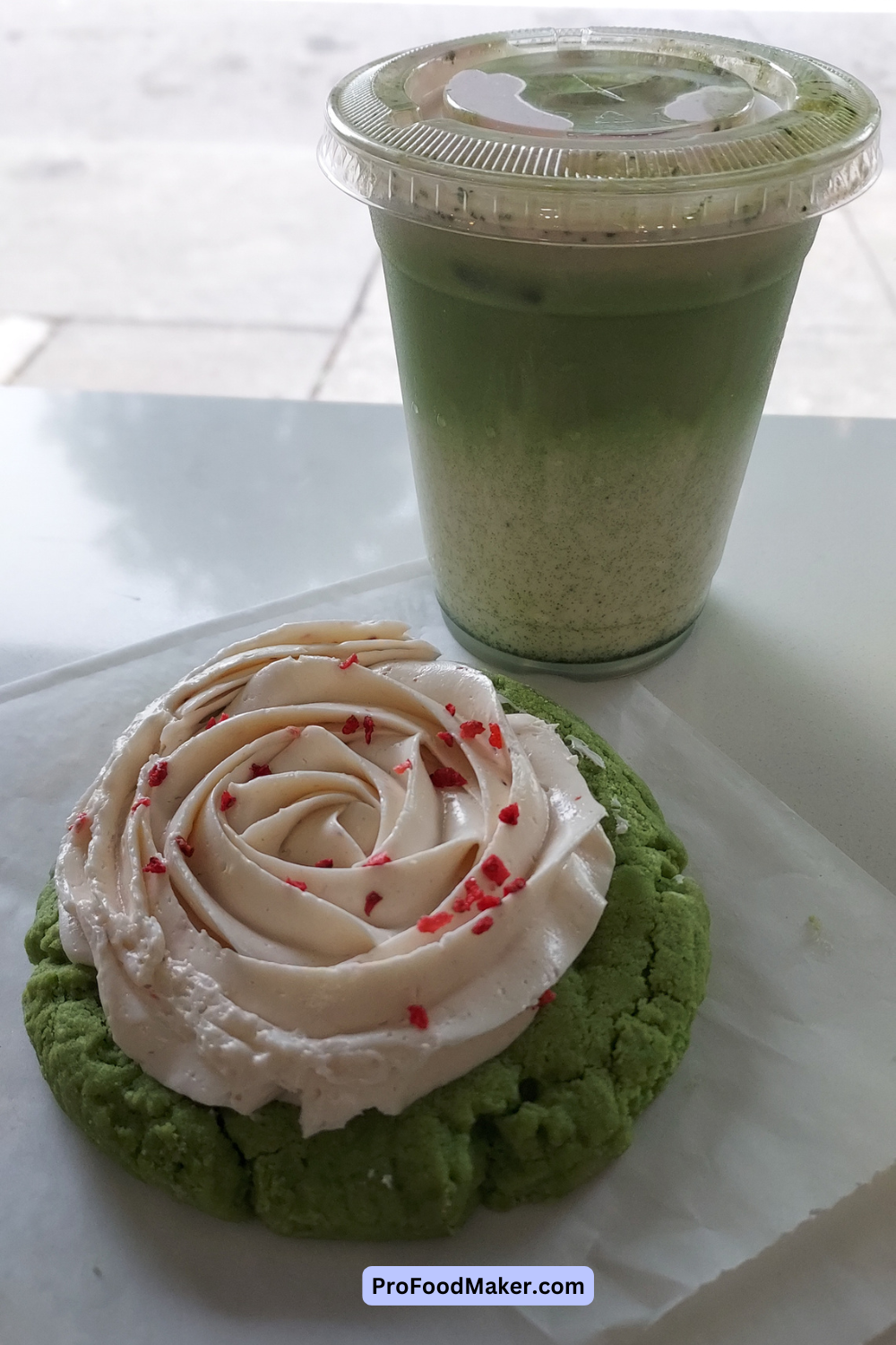 lychee matcha and strawberry cookie