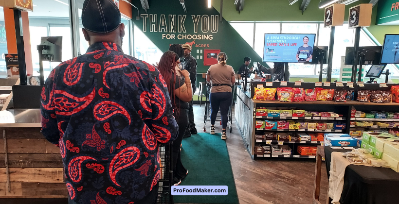 shoppers at 40 acres grocery store on chicago avenue