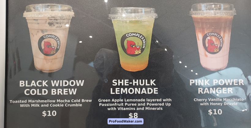 Complex Brew GalaxyCon Raleigh 2026 menu
