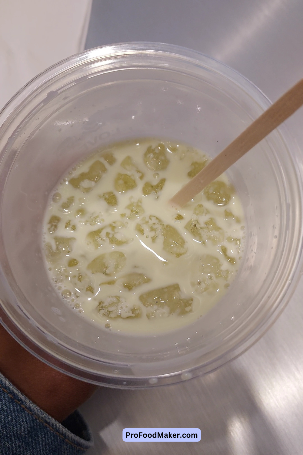 top view silver jade matcha