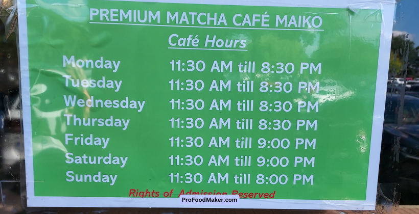charlotte matcha cafe maiko hours