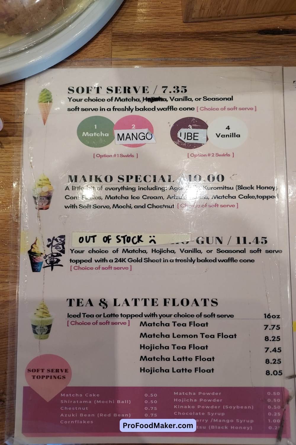 charlotte menu soft serve and floats