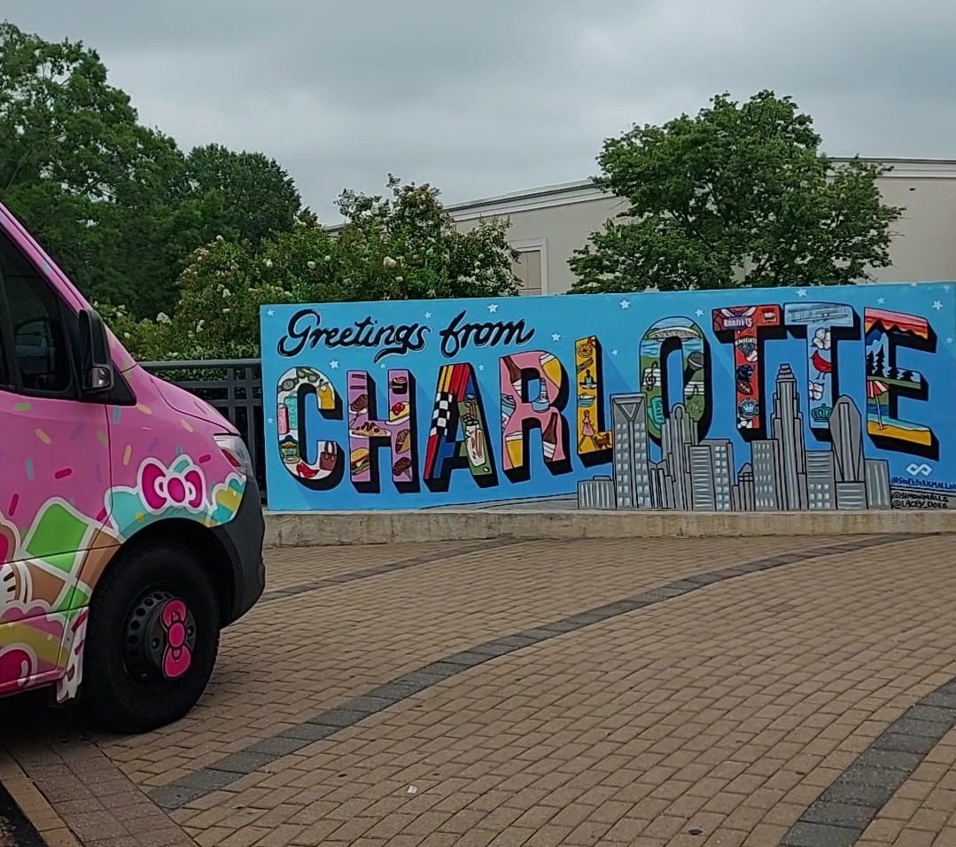 greetings from charlotte sign at southpark mall