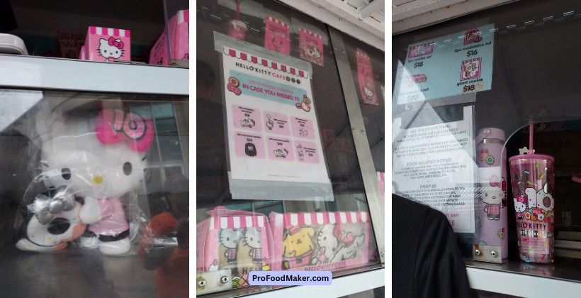 hello kitty 10th anniversary glass tumbler and plush