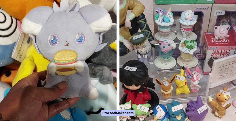 pokemon with food plushies and figures at Game & Geek Expo
